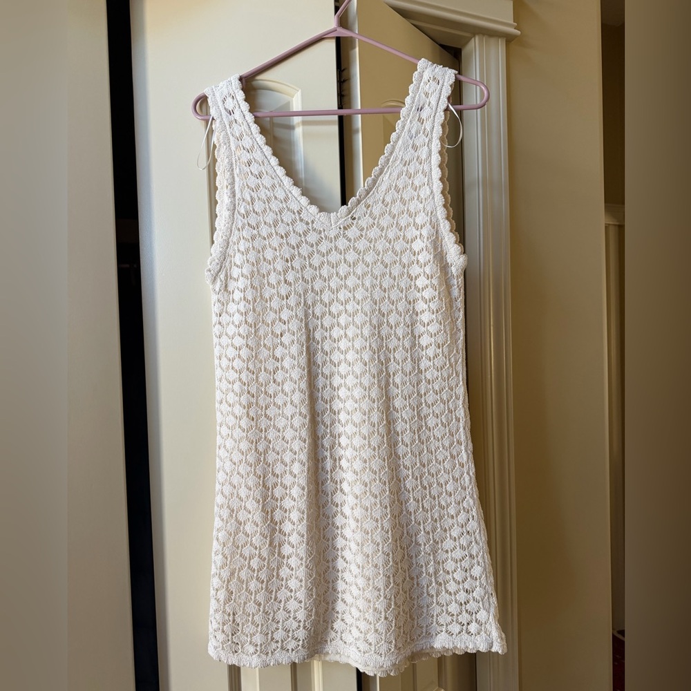 Zara Cream Crochet Mini Dress